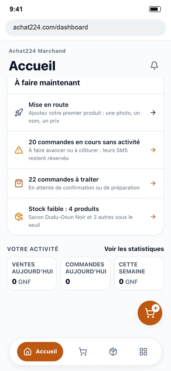 Écran : La mise en route